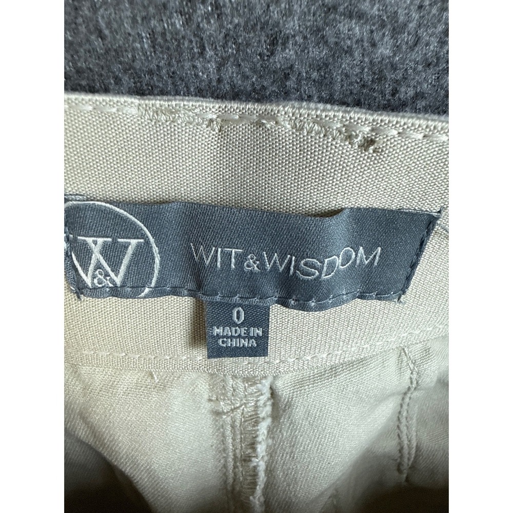 Wit & Wisdom Emma High Rise Wide Leg Pants Womens Size 0 Contour Shape White - Picture 2 of 12